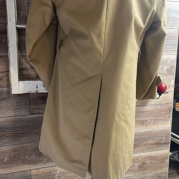 Academy Clothes Mens Peacot Trench Coat , Removable Faux Fur Lining , 44, Tan - Picture 10 of 15